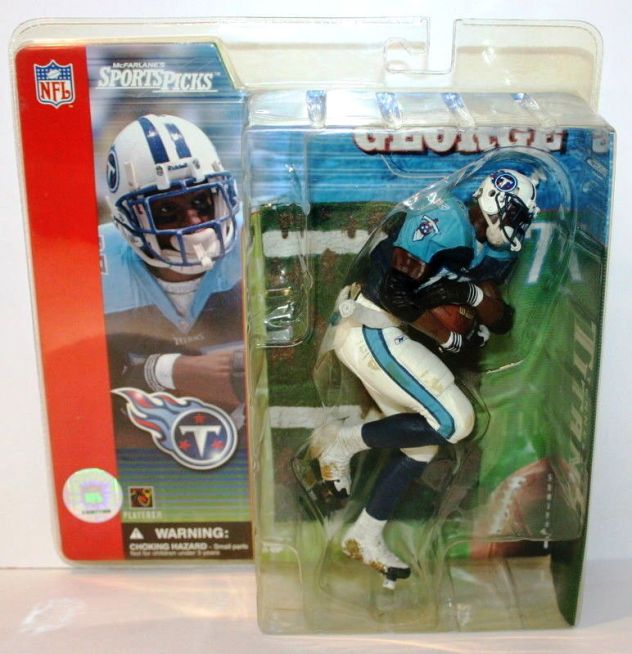 Eddie George - (Tennessee Titans-“Dirty” Blue Jersey)