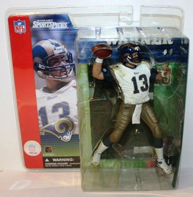 Kurt Warner - (St. Louis Rams-“Dirty” White Jersey)-2