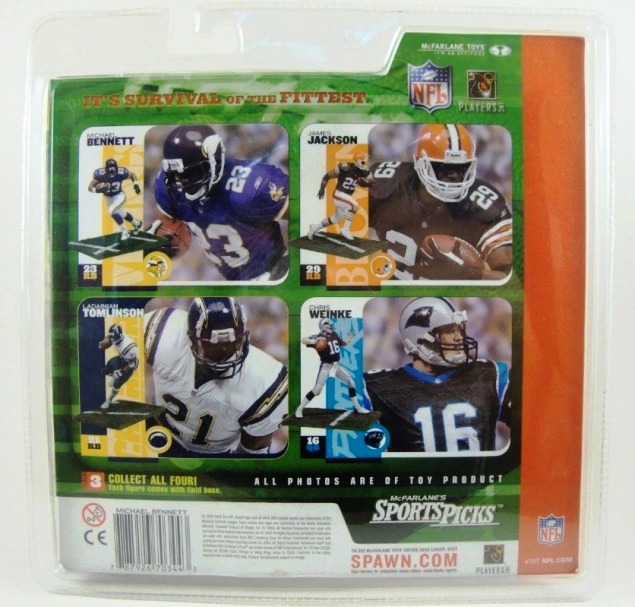 2002 McFarlane NFL Michael Bennet (Rookie-Purple Jersey)-1