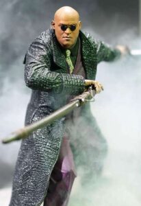 2003 McFarlane -The Matrix Reloaded Morpheus (Garage Scene) S-1 A