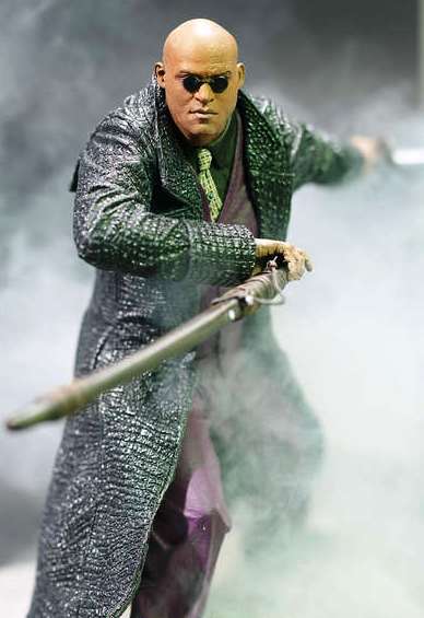2003 McFarlane -The Matrix Reloaded Morpheus (Garage Scene) S-1 A