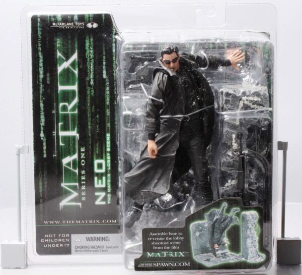 2003 McFarlane -The Matrix Reloaded Neo -Lobby Shooting Scene S-1 (1)
