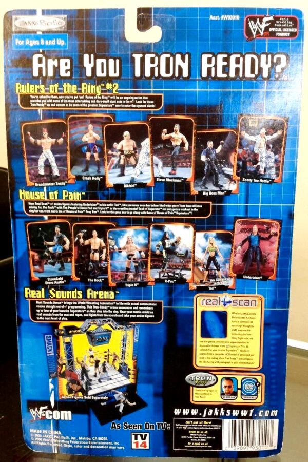 Rikishi Rulers of the Ring #2 (Brown Beaded Necklace)-1b Rikishi -“Rulers of the Ring #2”! (WWF-Smack Down -"Brown & Gray Beaded Necklace"!) Series-2 “Rare-Vintage” (2000)