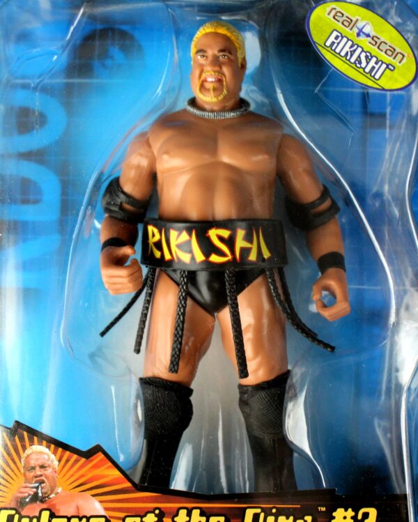 Rikishi Rulers of the Ring #2 (Ivory Beaded Necklace) Regular Release Rikishi -“Rulers of the Ring #2”! (WWF-Smack Down -"Brown & Gray Beaded Necklace"!) Series-2 “Rare-Vintage” (2000)