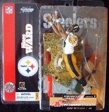 Series 7 Hines Ward - (Rookie) White variant Hines Ward ("Rookie Pittsburgh Steelers WR, No. 86 White Jersey Chase-Variant") Series-07 (2004)