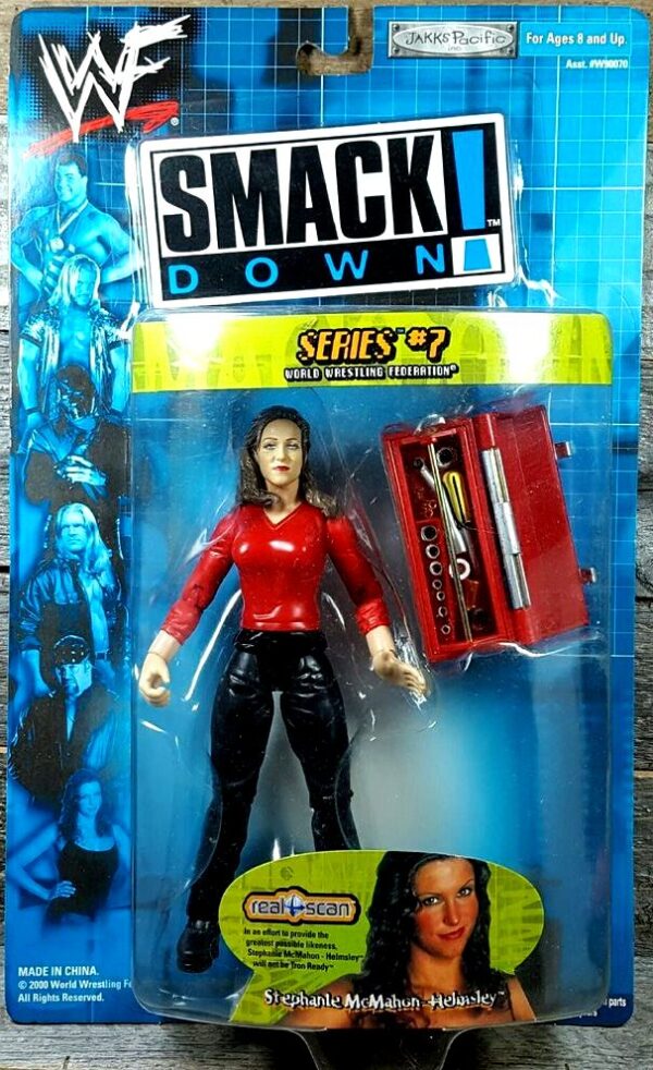 Stephanie McMahon-Helmsley SmackDown 7-B Stephanie McMahon-Helmsley -“Real Scan Series 7”! (“WWF Smack Down”) Series-7 “Rare-Vintage” (2000)