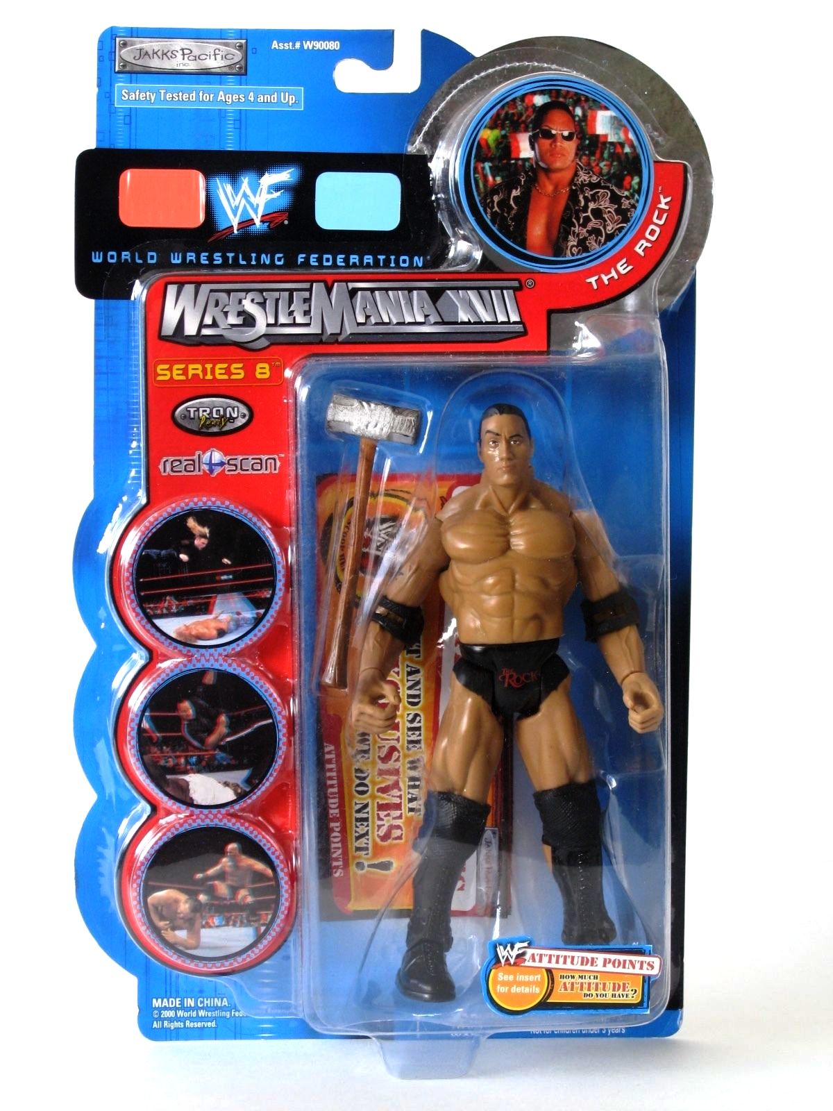 The Rock (“WWF-WrestleMania XVII”) Series-8 “Rare-Vintage” (2000 