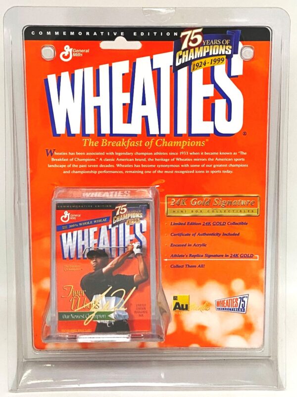 1999 Wheaties 24K Gold Signature Tiger Woods (1) 1999 Wheaties 24K Gold Signature Tiger Woods (1)