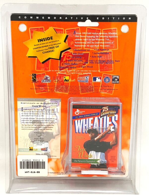 1999 Wheaties 24K Gold Signature Tiger Woods (4) 1999 Wheaties 24K Gold Signature Tiger Woods (4)