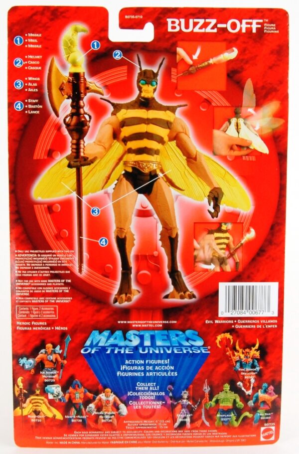 Buzz-Off “Open Mouth Smile w/Gold Belt”- Heroic Warrior! (Masters Of The Universe Series-5) “Rare-Vintage” (2002)