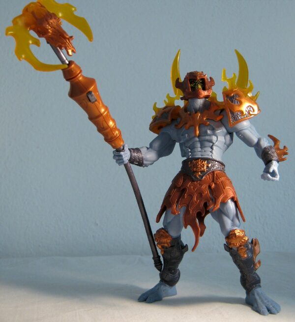 (Fire Armor Skeletor)-1a Fire Armor Skeletor “Overlord of Evil”! (Masters Of The Universe Series-3) “Rare-Vintage” (2002)