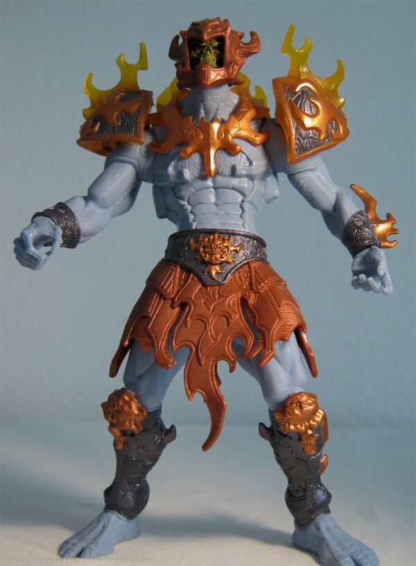 (Fire Armor Skeletor)-1b Fire Armor Skeletor “Overlord of Evil”! (Masters Of The Universe Series-3) “Rare-Vintage” (2002)