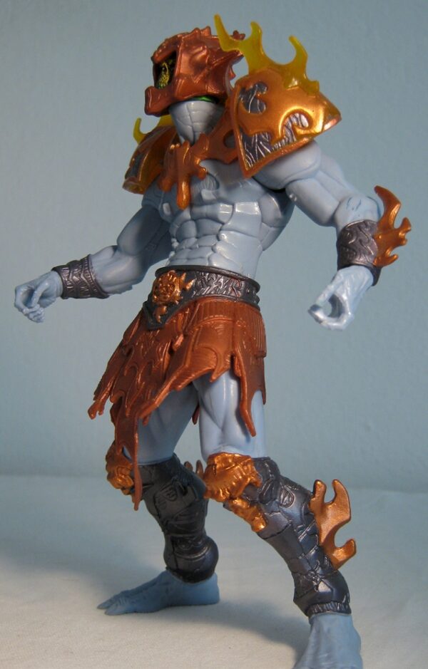 (Fire Armor Skeletor)-1c Fire Armor Skeletor “Overlord of Evil”! (Masters Of The Universe Series-3) “Rare-Vintage” (2002)