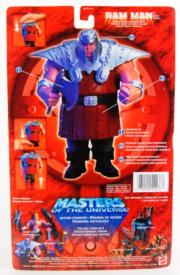 Ram Man “w/Bronze Shoulder Pads” Heroic Human Battering Ram! (Masters Of The Universe Series-2) “Rare-Vintage” (2002)