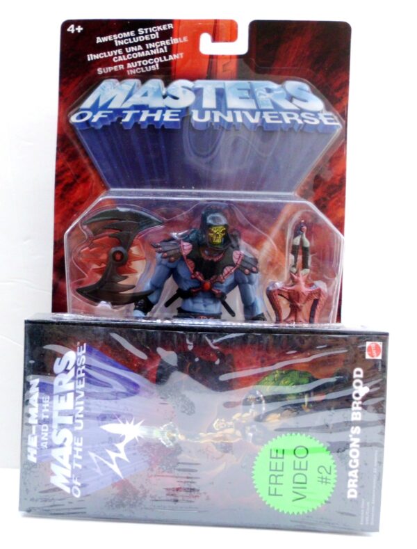 Spin Blade Skeletor “w/Action Chip & Dragon’s Brood Video” The Sinister Skeletor! (Masters Of The Universe Series-2) “Rare-Vintage” (2002)