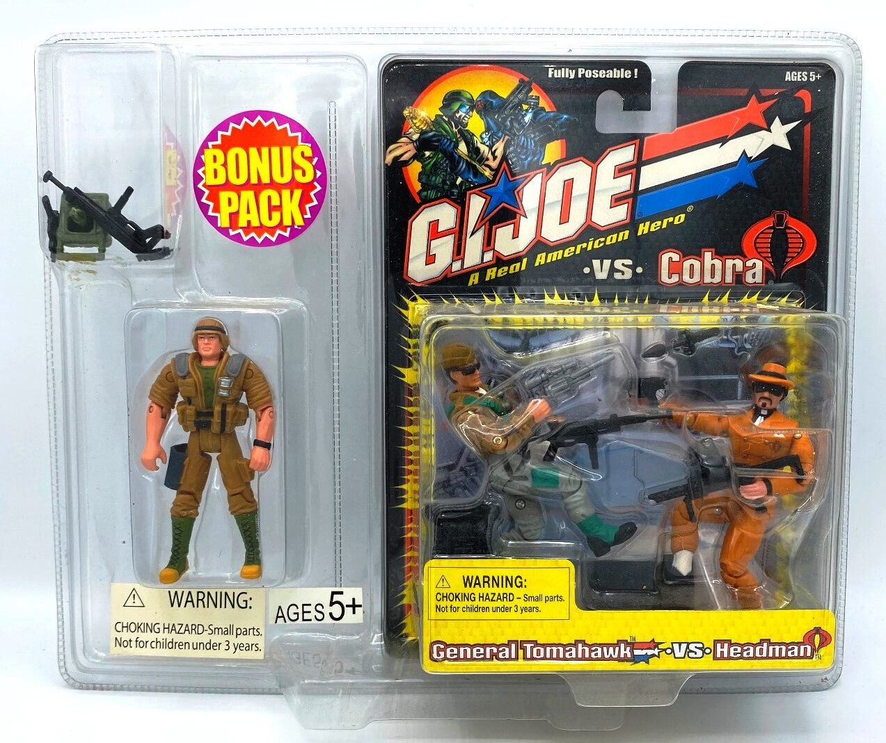I G Joe General Tomahawk VS Cobra Headman Hasbro 2002 for sale online 