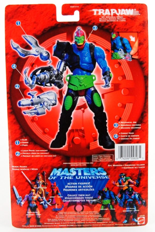 Trapjaw “w/Action Chip & Dragon's Brood Video” Evil Mechanical Menace! (Masters Of The Universe Series-2) “Rare-Vintage” (2002)