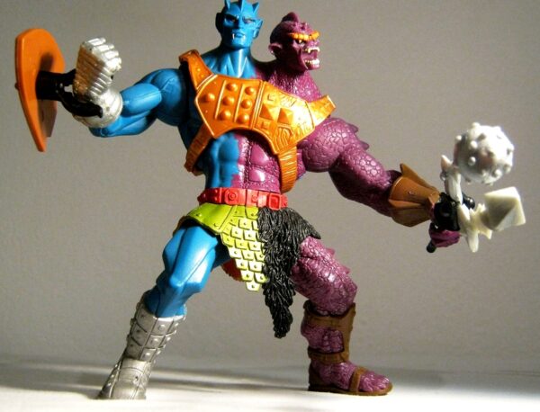 (Two Bad) (7a) Two Bad “w/Double-Headed Mace” Evil Warrior! (Masters Of The Universe Series-2) “Rare-Vintage” (2002)