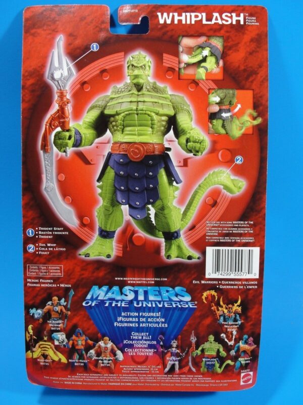 (Whiplash (Black) Bronze Trident Staff Variant Issue) (3) Whiplash (Chase-Variant) “Bronze Trident Staff w/Bronze & Silver Belt”! (Masters Of The Universe Series-3) “Rare-Vintage” (2002)