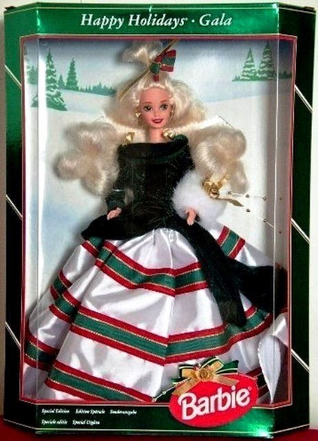 1994 Happy Holidays Gala Barbie Doll (Blonde) English Version "Rare-Vintage" (1994) » Now And