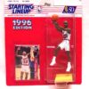 1996 Clyde Drexler Starting Lineup Clyde Drexler “#22 Rockets White Uniform w/Player Trading Card” (Sports Superstar NBA 50 Starting Lineup) “Rare-Vintage (1996)