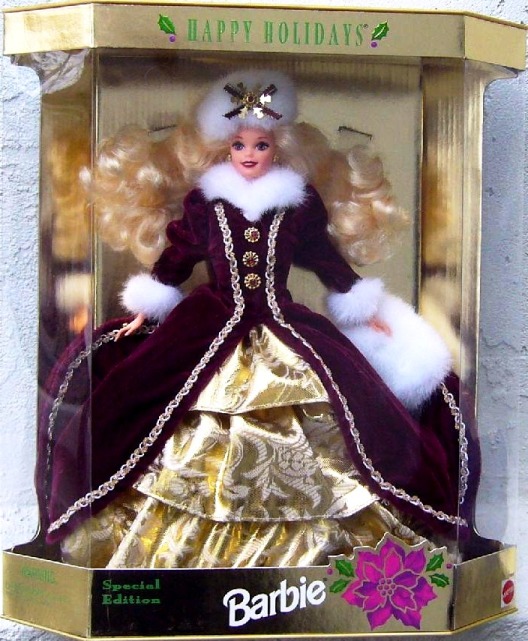 Hallmark Keepsake Ornament 1996 Holiday Barbie #4 in series  ** FREE SHIPPING ** 