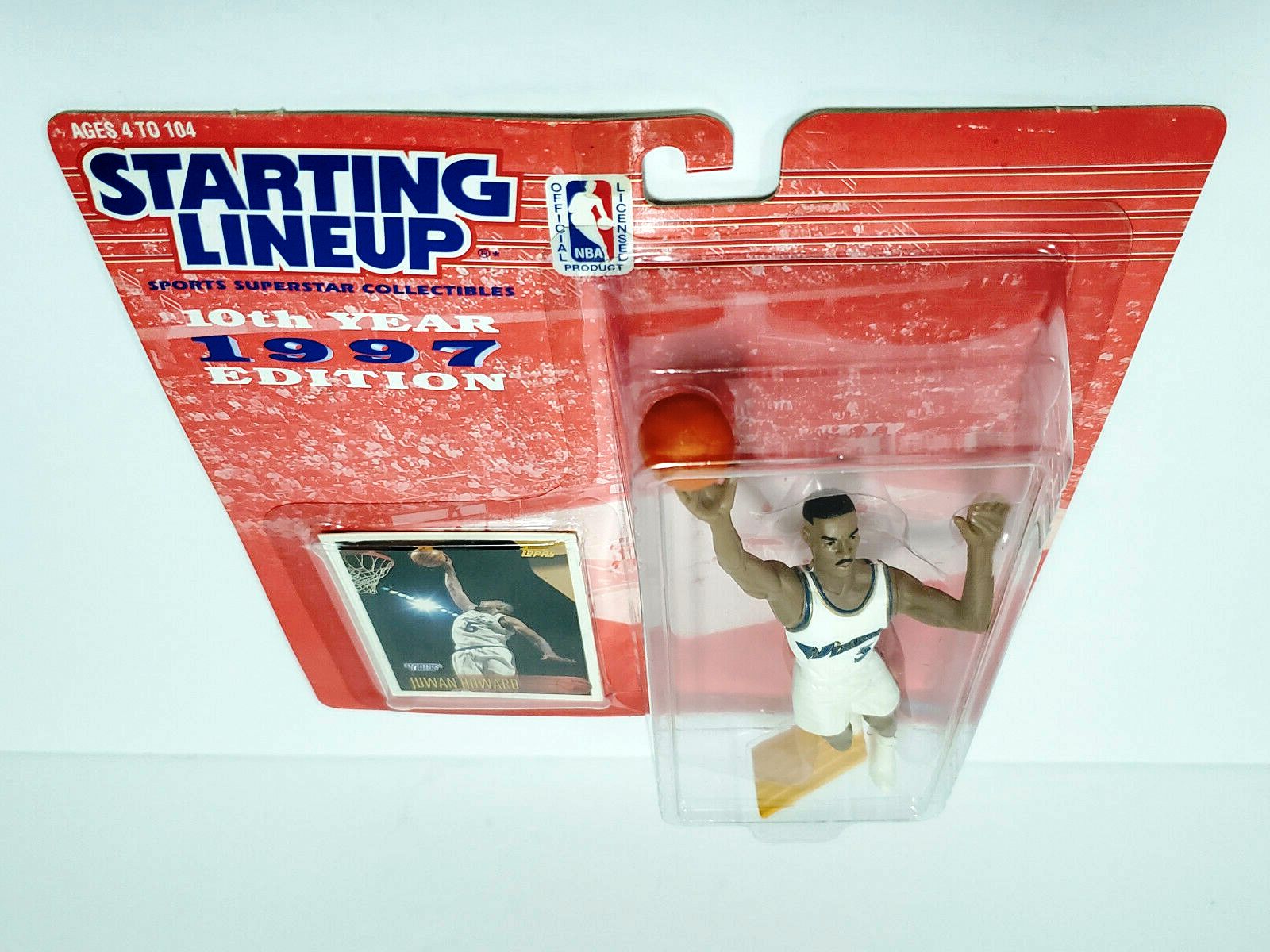 Juwan Howard "#5 Wizards White Uniform w/Player Trading Card" (Sports ...