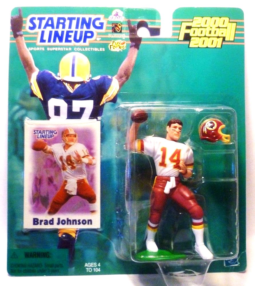 Brad Johnson “Red & White Uniform w/NFL Trading Card” (Greatest Sports