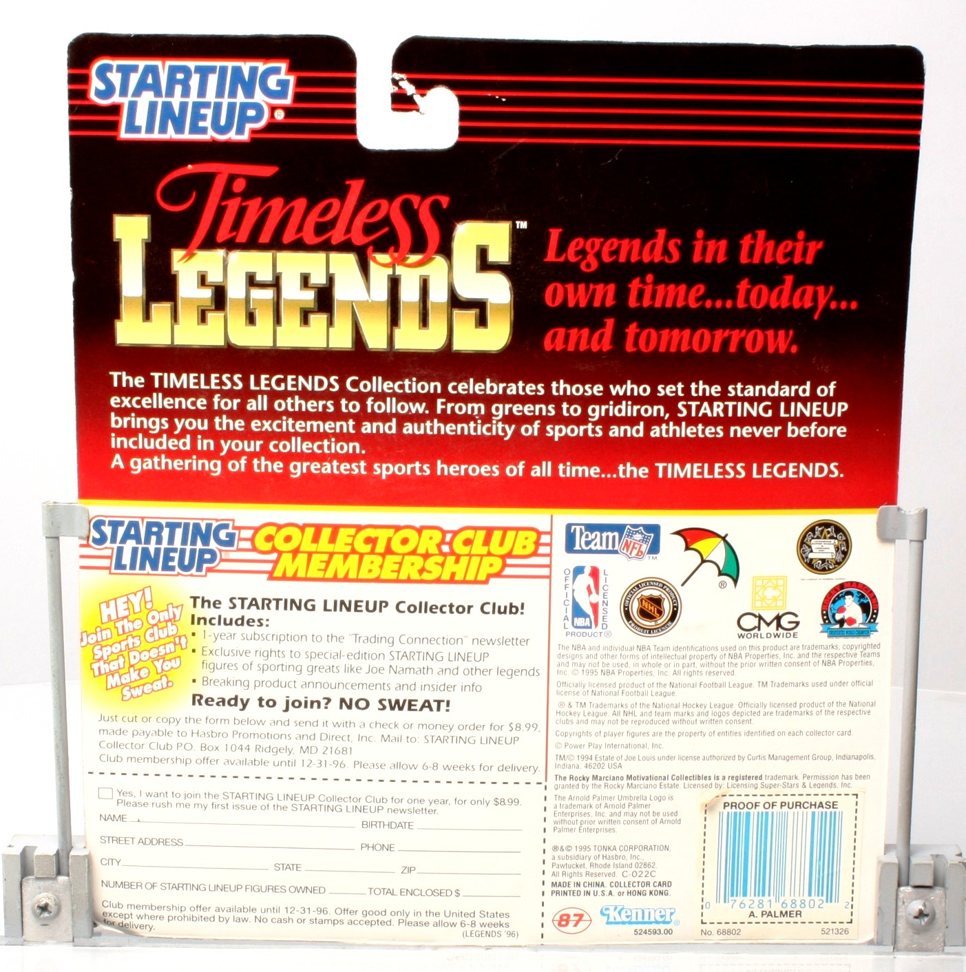 Arnold Palmer “w/Collector Special Edition PGA Trading Card” (Timeless  Legends Greatest Sports Heroes) Starting Lineup “Rare-Vintage (1995) » Now  And Then Collectibles
