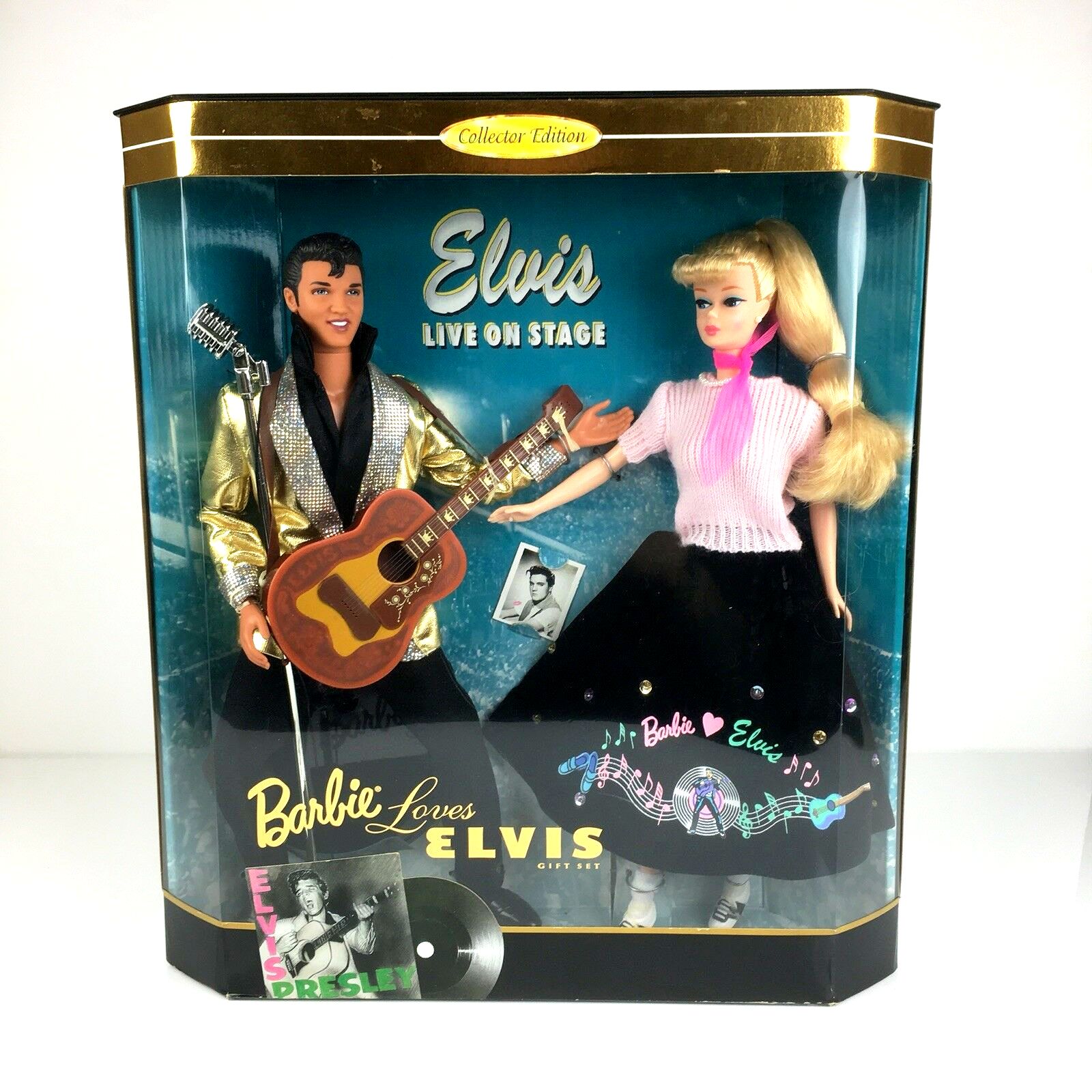 Barbie Loves Elvis Barbie & Ken Dolls Gift Set Elvis Presley Live On Stage NEW