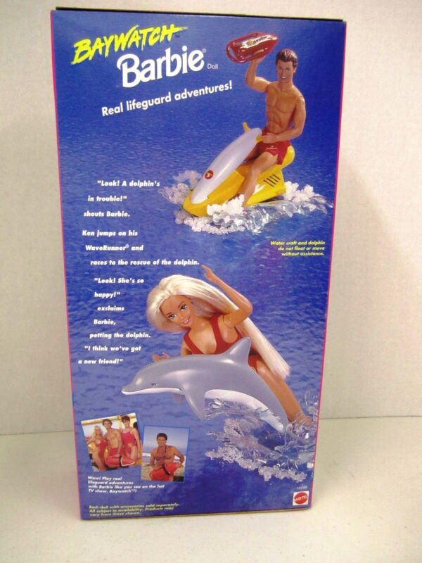 Baywatch Barbie-1994-f Baywatch Barbie “Lifeguard-Platinum Blonde” (Mattel “Baywatch Favorite TV Show! Barbie”) “Rare-Vintage” (1994)