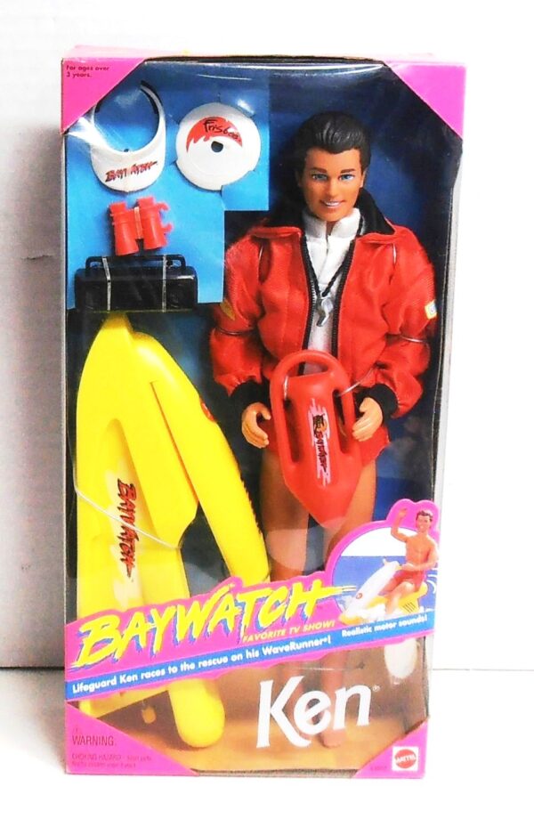 Baywatch Ken-1994-01cc Baywatch Ken “Lifeguard-Caucasian” (Mattel “Baywatch Favorite TV Show! Ken”) “Rare-Vintage” (1994)