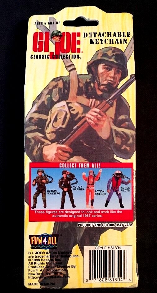 G.I. Joe Detachable Key Chain 1967 Action Marine!-0c