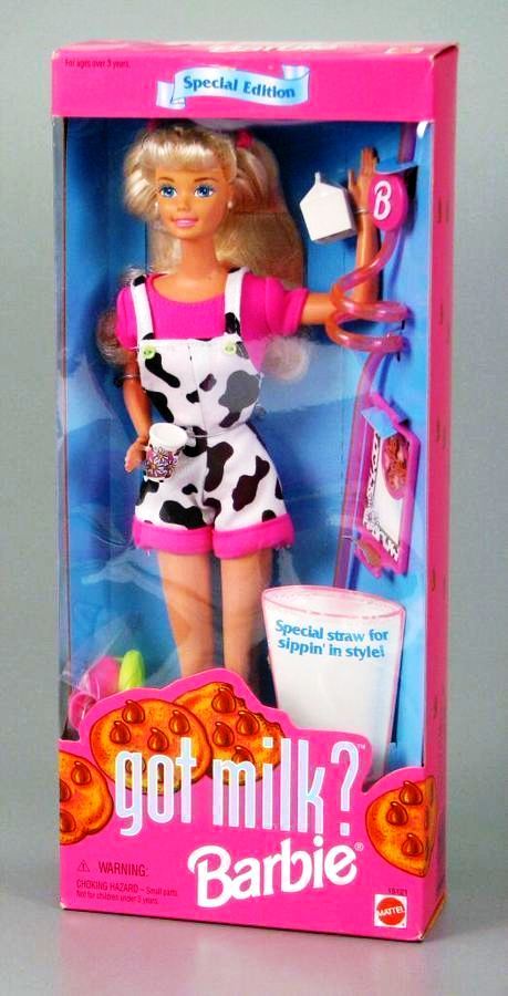 Got Milk Barbie (Platinum Blonde)-01a Got Milk Barbie “Platinum Blonde” (Toys R Us Exclusive Special Edition) “Rare-Vintage” (1995)