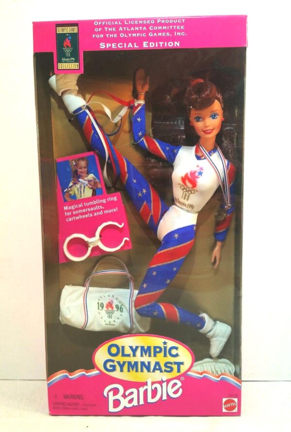 1995 Olympic Gymnast Barbie Red Head Exclusive Authentic Atlanta Games 1996 Olympic Collection (“Toys R Us ” Special Edition) “Rare-Vintage” (1995)