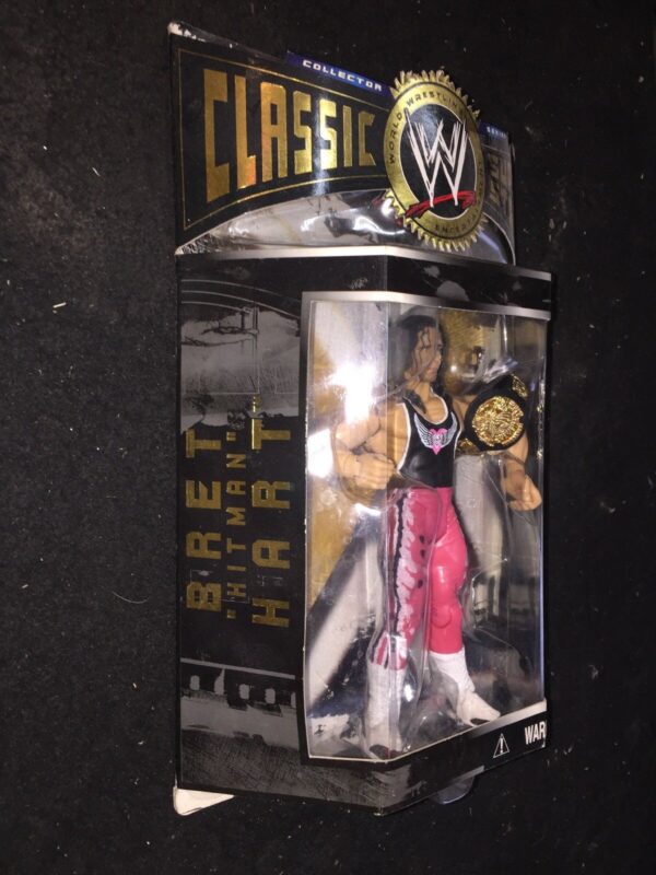 BRET ("The Hitman") HART -“No Black Shades/Sunglasses-Chase Variant” (Classic Super Stars Series!) Series-1 “Rare-Vintage” (2004) 