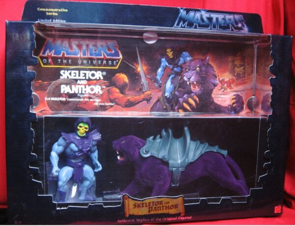 Skeletor And Panthor “Exclusive Evil Skeletor” (Masters Of The Universe Limited Edition 1980s Commemorative Series) “Rare-Vintage” (2000)