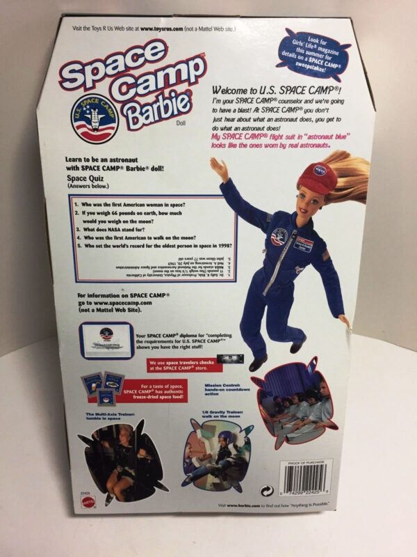 Space Camp Barbie (Brunette)-ABB Space Camp Barbie “Brunette” (US Space Camp Collection “Exclusive Toys R Us” Special Edition) “Rare-Vintage” (1998)