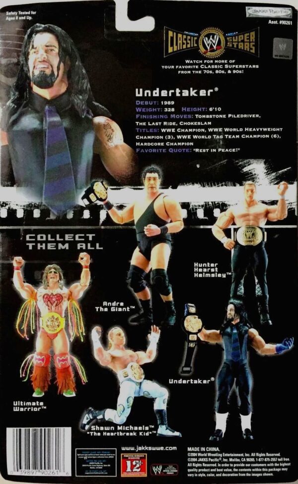 Undertaker-5 UNDERTAKER (Classic Super Stars Series!) Series-1 “Rare-Vintage” (2004)