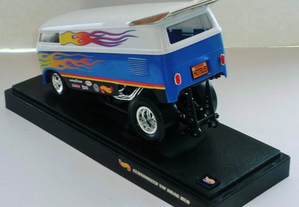 Customized VW Drag Bus Blue & White-b Customized VW Drag Bus Blue & White-b