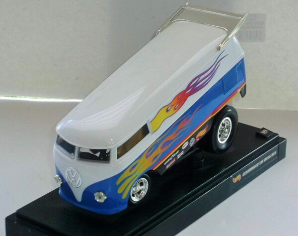 Customized VW Drag Bus Blue & White-c Customized VW Drag Bus Blue & White-c