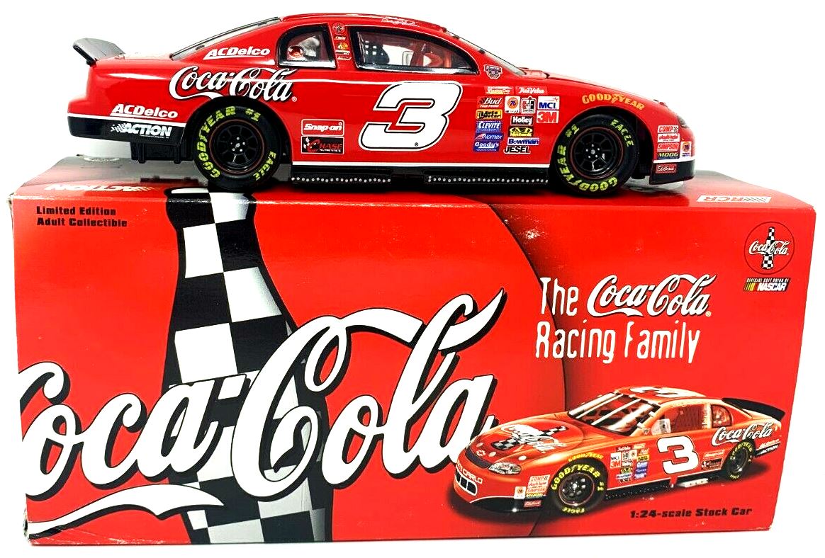 1998 Chevy Monte Carlo Dale Earnhardt “#3 The Coca-Cola Racing Family!”  50TH Anniversary Nascar 1948-1998 (1/24 Scale Action Platinum Series  Collectible Series) “Rare-Vintage” (1998) » Now And Then Collectibles