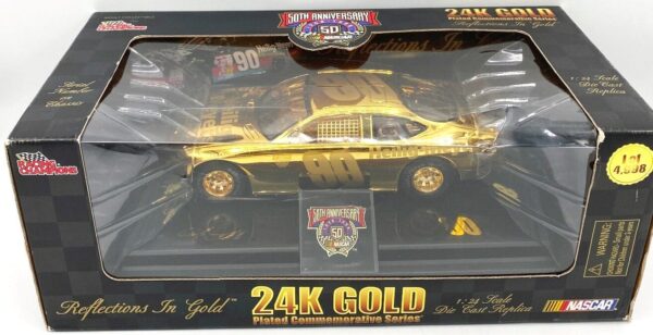 1998 Heilig-Meyers #90 Nascar 50th Ann (Reflections In Gold 24k) 1-24 scale (2)