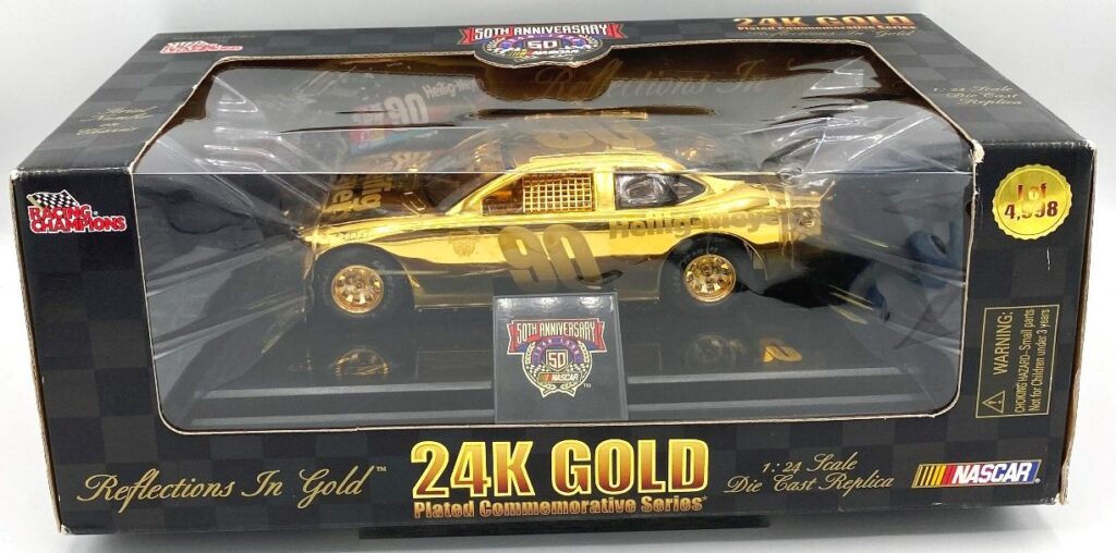 1998 Heilig-Meyers #90 Nascar 50th Ann (Reflections In Gold 24k) 1-24 scale (5)