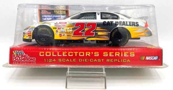 2002 Chase The Race Ward Burton #22 Chrome Chase Car Cat Dealers 1-24 (3)