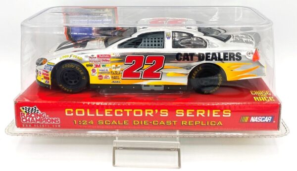 2002 Chase The Race Ward Burton #22 Chrome Chase Car Cat Dealers 1-24 (4)