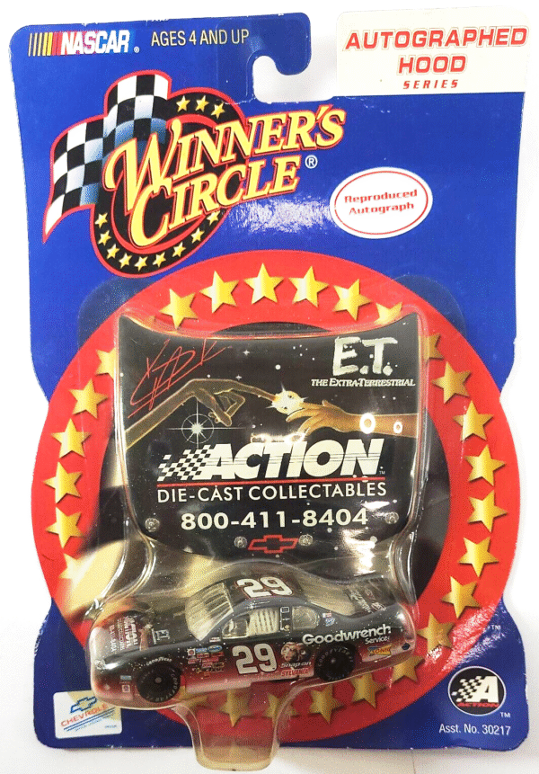 2002 Winner's Circle Autographed Hood Series Kelvin Harvick #29 Action (AA)