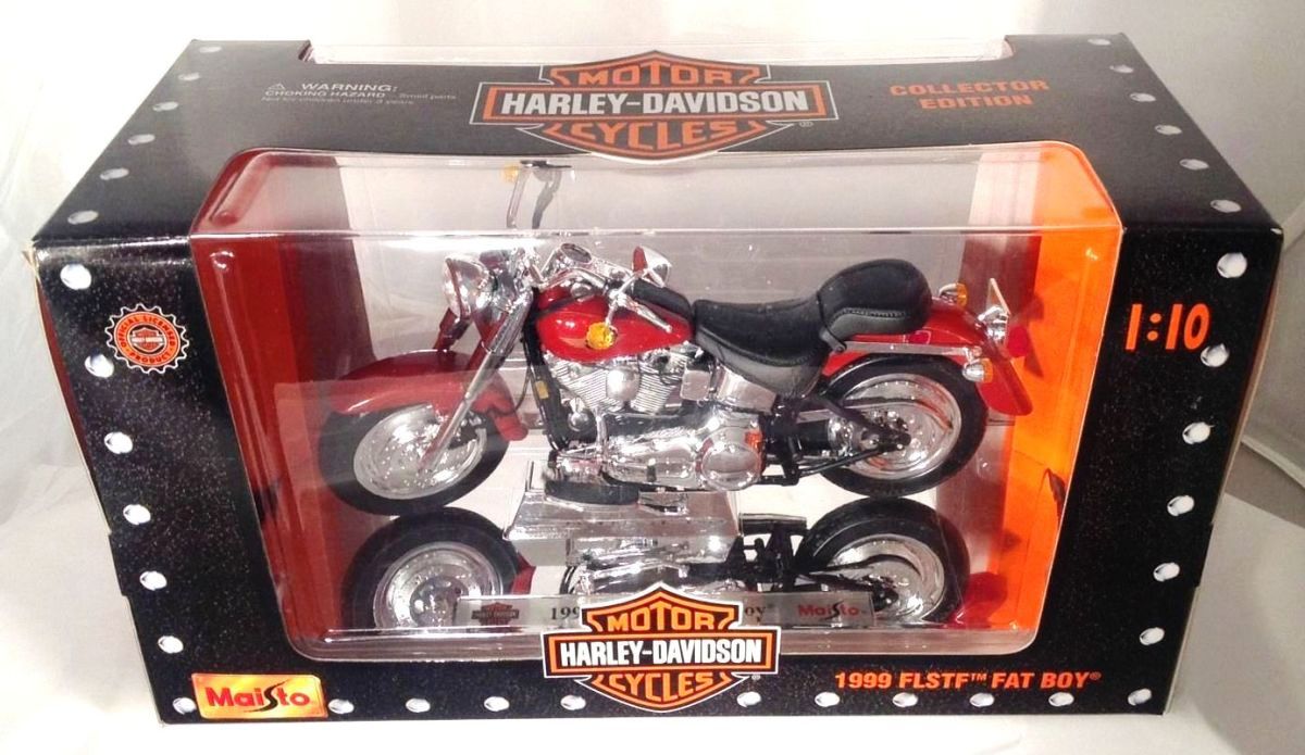 Ertl American Muscle 2002 Harley Davidson Fatboy Red 1:18 Diecast  P/N 33169 