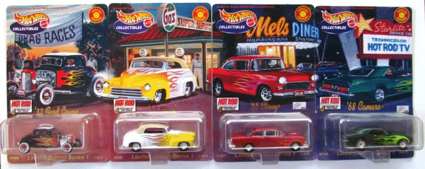 '32 Ford  Coupe “#1/4 Series 1” (Hotwheels Collectibles “Special Limited Edition 4-Decades Of Hot Rods-Car Art 1:64 Scale” Box Set) “Rare-Vintage” (2000)