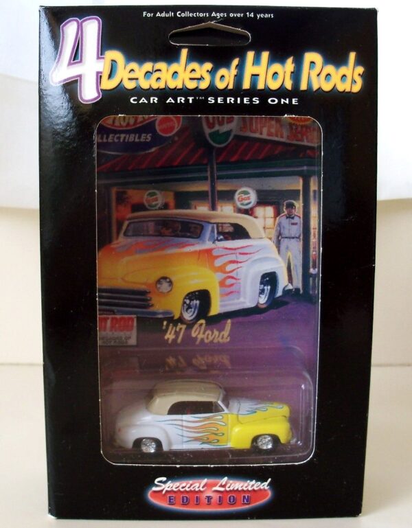 '47 Ford 4-Decades Of Hot Rods-1 '47 Ford “#2/4 Series 1” (Hotwheels Collectibles “Special Limited Edition 4-Decades Of Hot Rods-Car Art 1:64 Scale” Box Set) “Rare-Vintage” (2000)